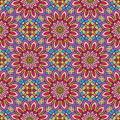 Abstract festive colorful floral vector ethnic tribal pattern and Doodle vintage Violet lace Doodle Ethnic Festive Abstract Vector Pattern