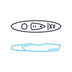kavak line icon, outline symbol, vector illustration, concept sign