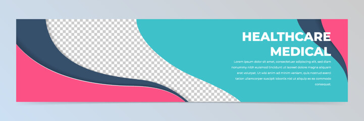 Modern abstract linkedin banner template	