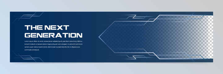 Modern abstract linkedin banner template	