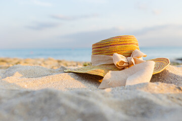 hat on the beach