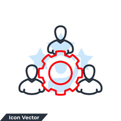 teamwork icon logo vector illustration. Business collaborate symbol template for graphic and web design collection
