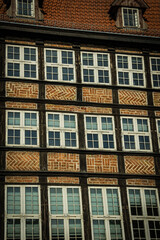 facade of an old palace in hamburg