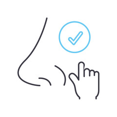 respiratory care line icon, outline symbol, vector illustration, concept sign