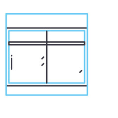 window line icon, outline symbol, vector illustration, concept sign