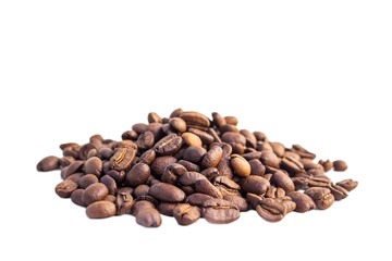 Coffee Beans isolated on white background area for copy space.