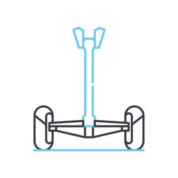gyropode line icon, outline symbol, vector illustration, concept sign