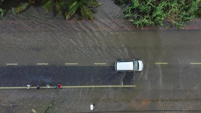 Aerial view of the north Selangor flood following heavy rainfall. Taman Sri Muda was one of the areas worst hit by floods.