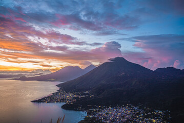 sunrise over the lake