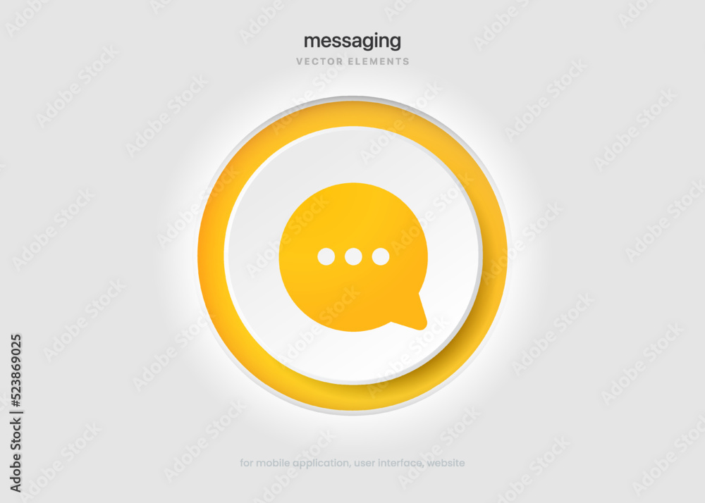 Poster 3d isolated vector elements. minimal modern message, chat, speak, dialog, chatting icon emblem symbo