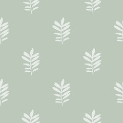 Simple seamless pattern with leaves