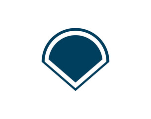 Baseball Home Plate Vector Icon. Vector Template Design. Silhouette. Playing. Home base. Sport. Baseball Diamond