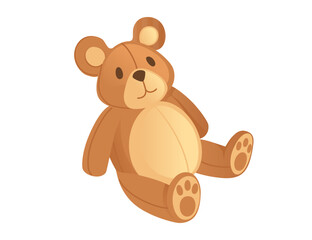 teddy bear toy icon cartoon isolated vector illustration graphic design