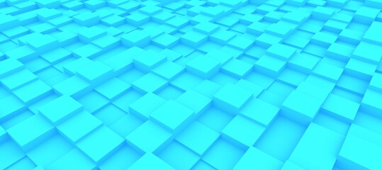 Blue Cube 3d technology illustration abstract background