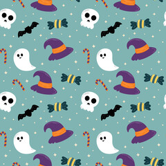 Fototapeta premium Halloween pattern in seamless style.