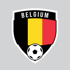 Belgium Shield Team Badge for Football Tournament