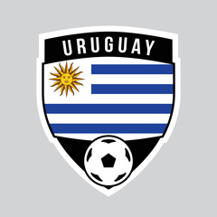 Uruguay Shield Team Badge for Football Tournament