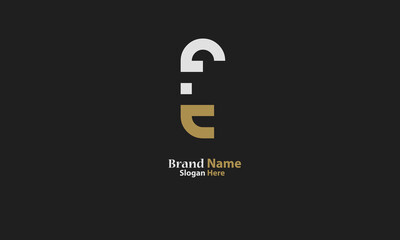 Alphabet letters Initials Monogram logo FT, TF, F and T