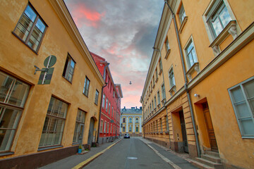 the ancient streets of Helsink