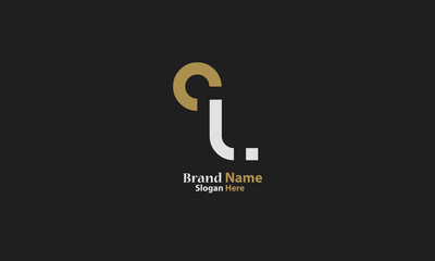 Alphabet letters Initials Monogram logo AL, LA, A and L