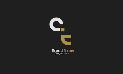 Alphabet letters Initials Monogram logo AT, TA, A and T