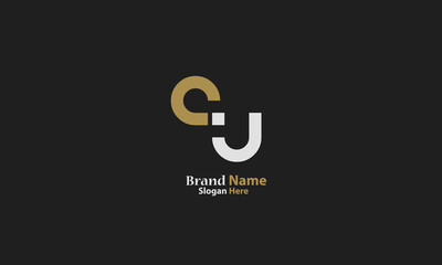 Alphabet letters Initials Monogram logo AU, UA, A and U