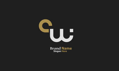 Alphabet letters Initials Monogram logo AW, WA, A and W