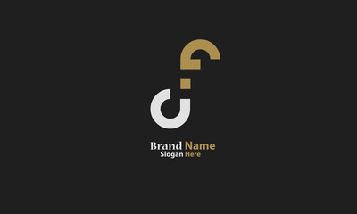 Alphabet letters Initials Monogram logo DF, FD, D and F