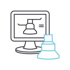 protopyting project line icon, outline symbol, vector illustration, concept sign