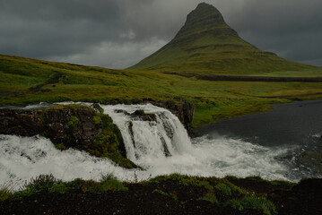 The Kirkjufell mountain in Iceland