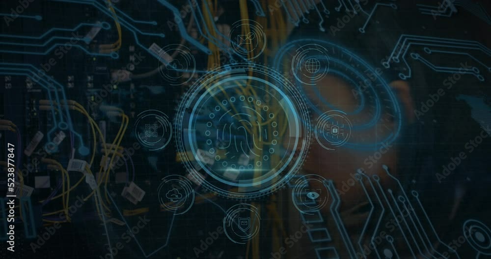 Poster animation of data processing over network of connections