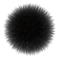 Fluffy Animal Fur in Black - obrazy, fototapety, plakaty