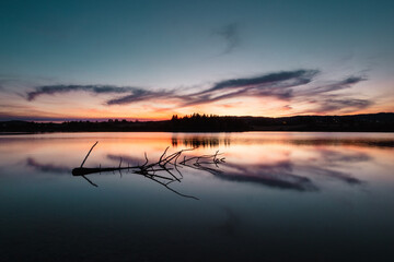 Coucher de soleil - Lac de l'Abbaye
