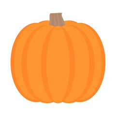Pumpkin Design element Gourd illustration for Halloween and Thanksgiving Day Farm product Vector illustration Isolated on white background