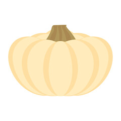 Pumpkin Design element Gourd illustration for Halloween and Thanksgiving Day Farm product Vector illustration Isolated on white background