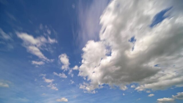  time lapse of clouds on blue sky