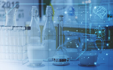 pasteurized milk production, health care, calcium medical science, new innovations, lab, experiment