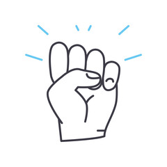 motivation line icon, outline symbol, vector illustration, concept sign