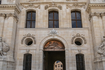 Fragments of North portal of Hotel des Invalides (National Residence of Invalids, 1671 - 1676) –...