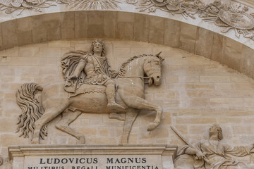 Fragments of North portal of Hotel des Invalides (National Residence of Invalids, 1671 - 1676) –...