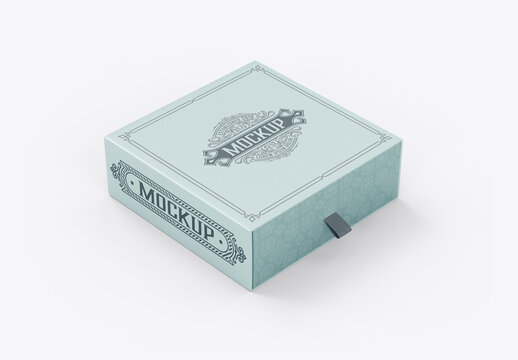 Box with Drawer Mockup