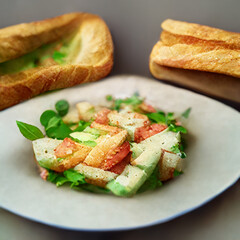 Italian salad with baguette Sandwich	
