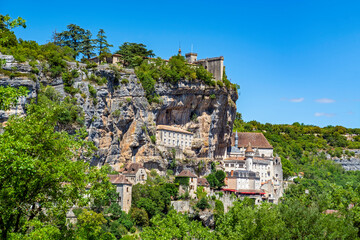 Fototapeta na wymiar Rocamadour, beautiful french village on Lot valley, Occitanie,