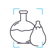 object photography line icon, outline symbol, vector illustration, concept sign