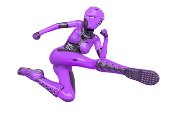 super soldier female is kicking