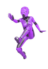 super soldier female action jump