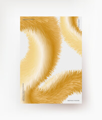 Abstract background with fluffy, golden gradient.