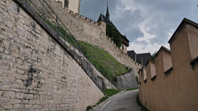 Low angle shot of the Karsten Castle in the Czech Republic