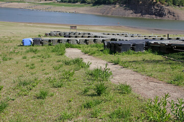 August 2022, ausgetrockneter edersee bei alt-bringhausen