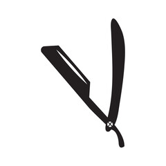 Beauty salon hair razor blade icon | Black Vector illustration |